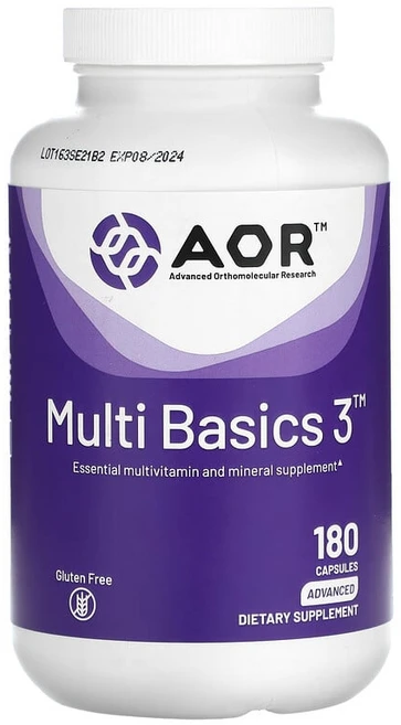 Advanced Orthomolecular Research AOR 멀티 베이직 3 캡슐 180정 AOR-08153, 1개 - 쿠팡