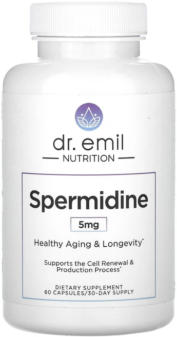 Dr. Emil Nutrition 스페르미딘 5mg 캡슐 60정(캡슐당 2.5mg), DrEmilNutrition스페르미딘5mg캡슐60정캡슐, 1개, 60정 - 쿠팡