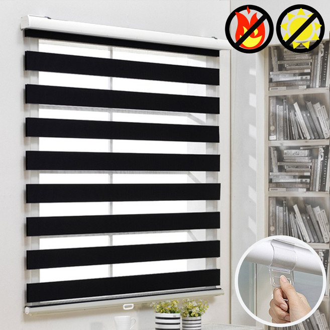 윈샵 페트라 줄없는 암막방염 콤비블라인드 [ 맞춤 제작 색상 사이즈 가로 70cm~ 230 cm 세로 165 ]