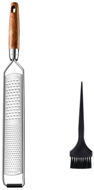 카빈스 감성 주방 고급 304 스텐 2in1 치즈그라인더, 1개, 치즈그라인더+세척솔