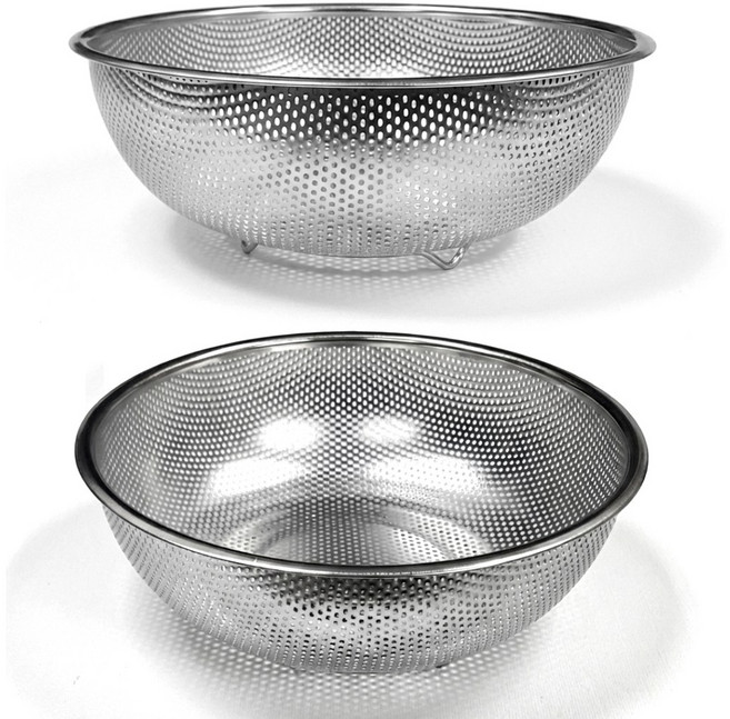 스텐 타공 바구니 거북표 스탠 펀칭볼 채반 야채 채소 구멍 물빠짐 소쿠리, 1개