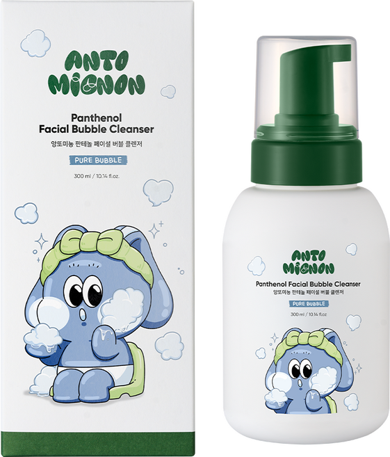 앙또미뇽 판테놀 페이셜 버블 클렌저 키즈 약산성 폼클렌징, 1개, 300ml