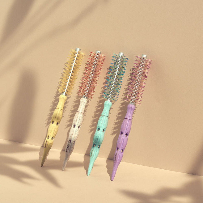 올망 돈모 세라믹 열판 뿌리롤빗 볼륨드라이 롤빗브러쉬 모류교정 전문가용, 1개, 옐로우