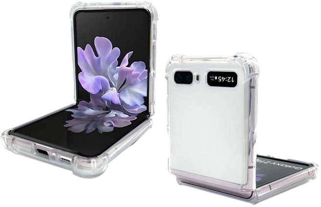 갤럭시 Z플립 1 / 2 (F707/ F700) 아머 젤하드 클리어 투명 범퍼 에어쿠션 케이스