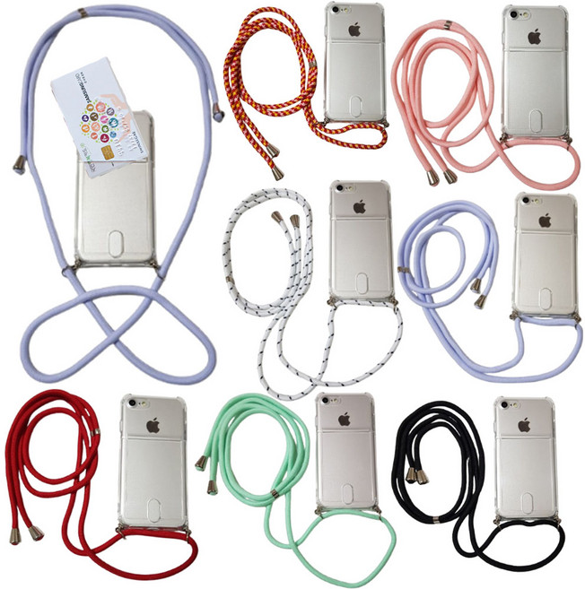 갤럭시 와이드8 M16 5G (M166) 휴대폰 카드수납 목걸이줄 스트랩줄 크로스백 어깨끈 투명 방탄 젤리 케이스 포켓IRJ