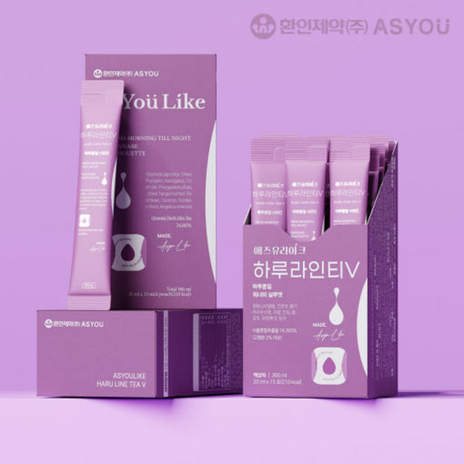 환인제약 하루라인티V 몸속 노폐물 얼굴붓기 제거 임산부 수유중 디카페인, 1개, 20ml