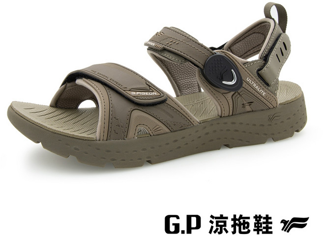 G.P 輕羽量漂浮涼鞋 男款 G9591M, 棕軍