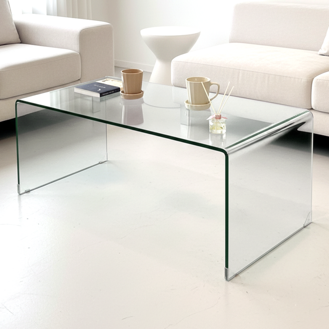 피피포피 유리테이블 강화유리테이블 거실 소파, 투명, 1단