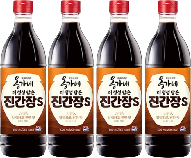 사조 옹가네 진간장S, 4개, 500ml