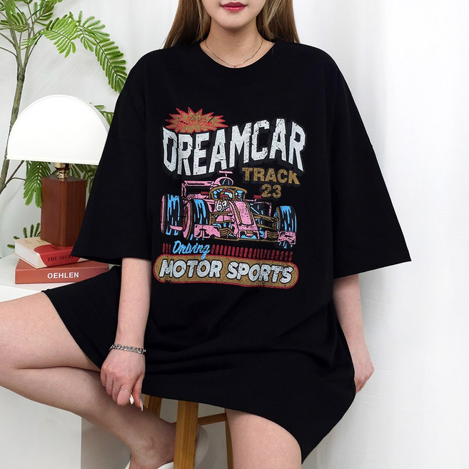 [제니블리] 슈퍼카 빅사이즈 반팔티 5XL 2COLOR // 55~99까지 루즈핏 오버사이즈 박스티 티셔츠 남녀공용 홈웨어