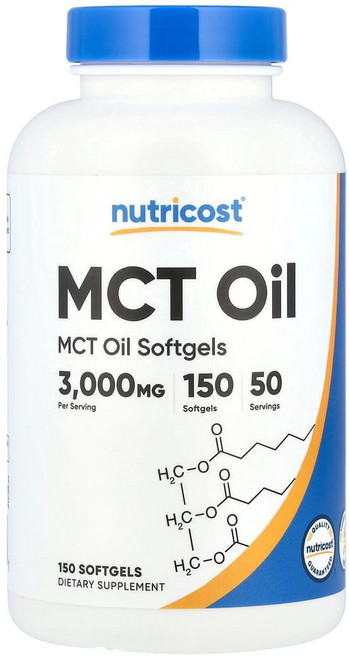 뉴트리코스트 MCT 오일 3000mg 소프트젤, 150정, 1개