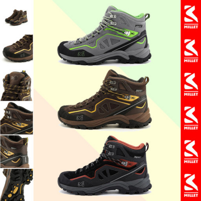(매장정품) 밀레(MILLET) 산행에무난한 심플한디자인 소가죽사용과 드라이엣지방수원단 고기능성 미드등산화 템피 미드 MXSSB907