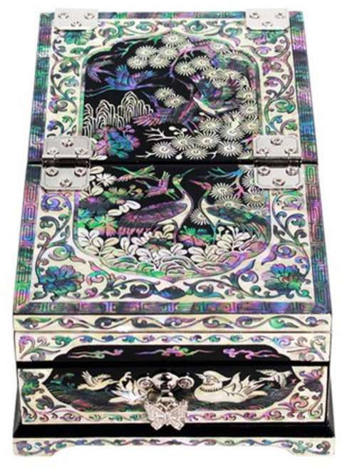 나전 송학 미니 경대보석함