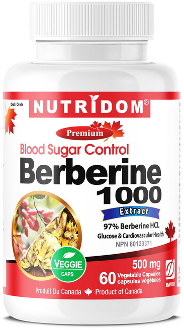 뉴트리돔 베르베린 Berberine 1000mg 60 베지캡슐 베르베린 효능 캐나다 직구 카포리아, 1개, 60정