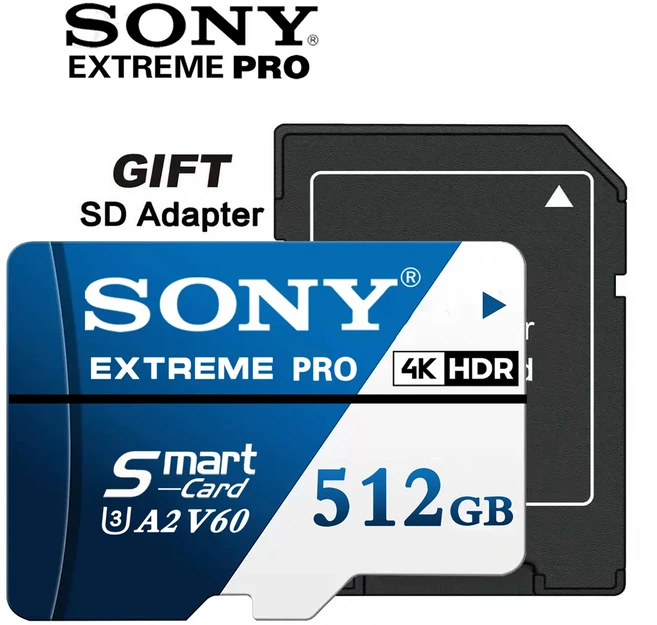 소니 익스트림 마이크로 TF SD 카드 1TB 메모리 클래스 128GB 256GB 고속 플래시 샤오미용, 02 512GB-Blue SONY SD