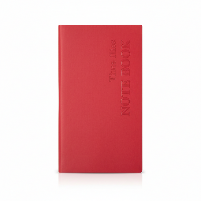 다다베 그리드 가죽 노트, 1개, 와인 레드 A6