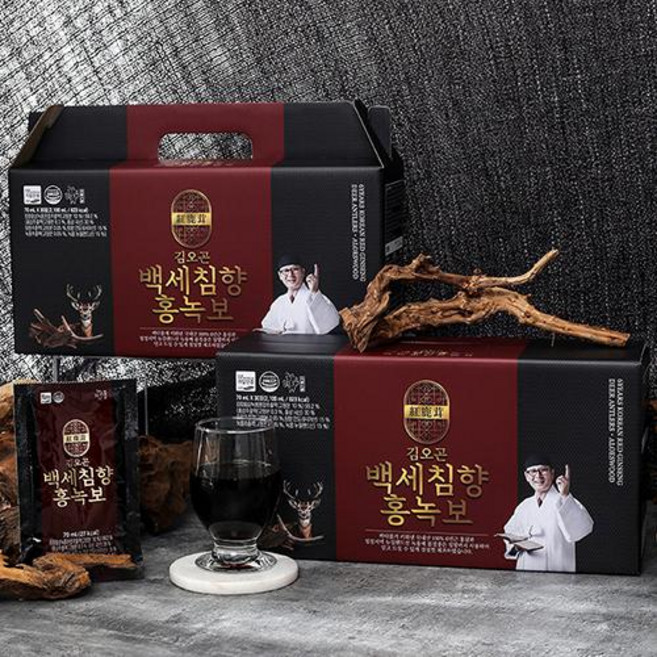 정품 김오곤의 백세침향홍녹보 홍삼 침향 녹용, 1세트