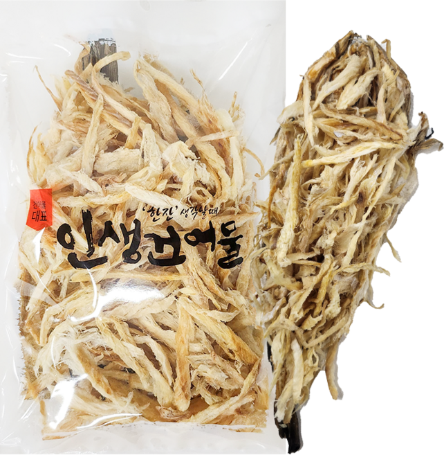 [인생건어물] (러시아산)먹태 80g 100g 120g (10봉) [머리껍질 있음] 건어물 대용량 업소용, 10개, (러시아산)순살먹태채 80g