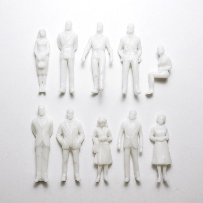 포레스 백색 사람 인체 미술 테라리움 디오라마 건축 모형재료, 1개, 1:50(약3.6cm)-10P
