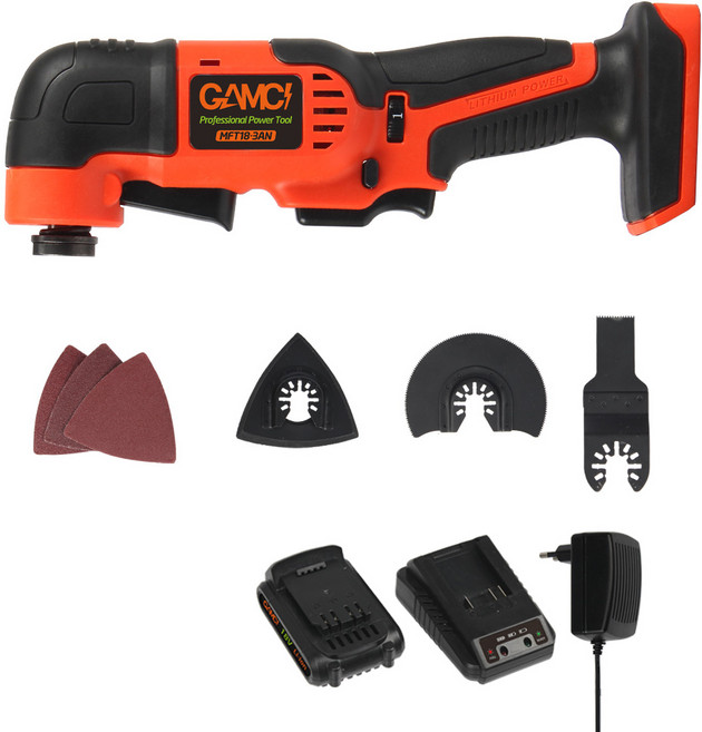 18V 충전 멀티커터 무선 그라인더 풀셋 KC인증 MFT18-3AN, 1세트