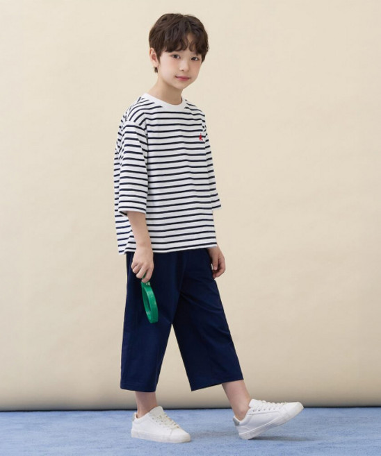 빈폴 키즈 빈폴 BEANPOLE KIDS 7부 스트라이프 상하세트 네이비 (BI6341U01R)