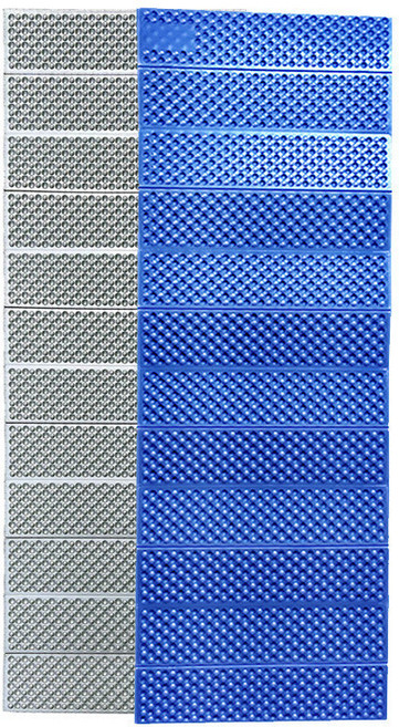 露營地墊 防潮墊 蛋殼睡墊 - 折疊便攜 午休適用, 藍色配鋁膜+收納袋