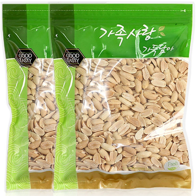 [가온애] 무염 알땅콩 (반태), 1kg, 2개