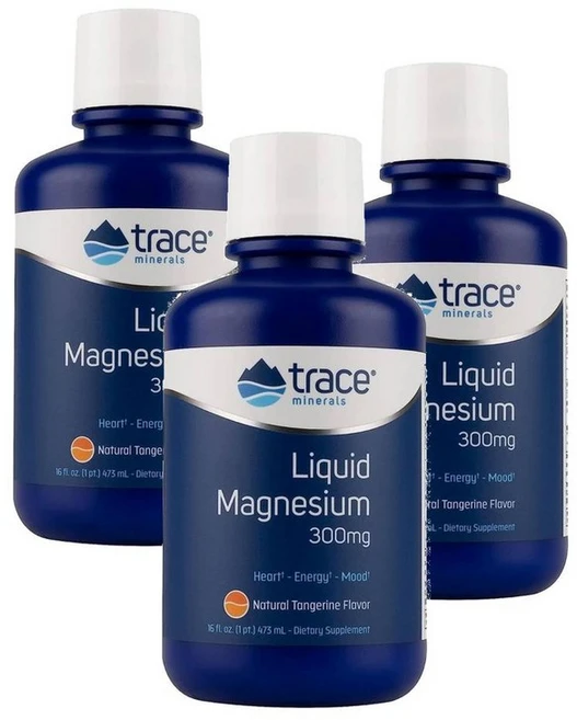 트레이스미네랄 액상 마그네슘 300mg Trace Minerals Liquid Magnesium, 3개, 473ml - 쿠팡