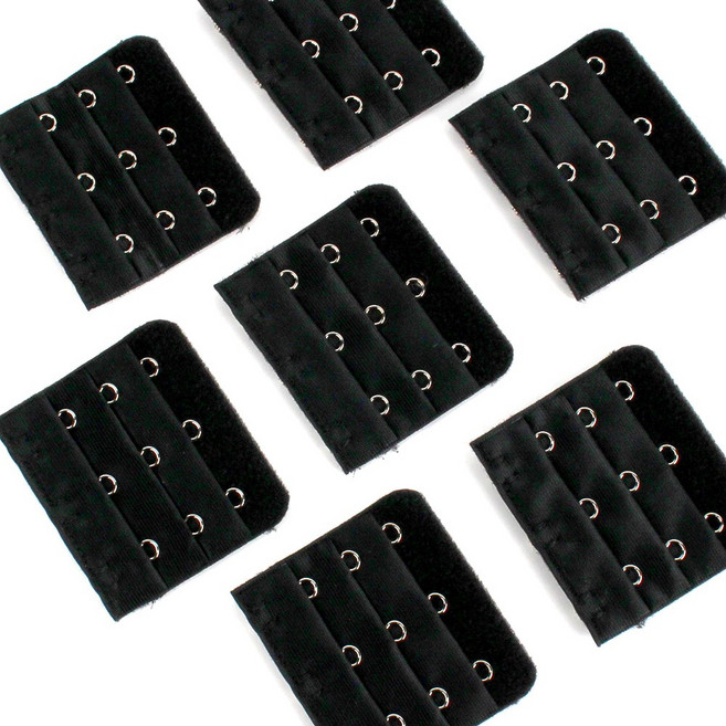 여성 브라 확장 후크 3단 블랙