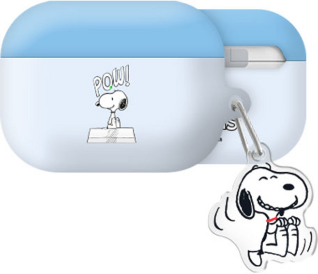 빈티지 스누피 에어팟프로2/에어팟3/에어팟4 하드 케이스 +아크릴키링 세트, 빈티지스누피하루_앉기, AirPodsPro(2세대)