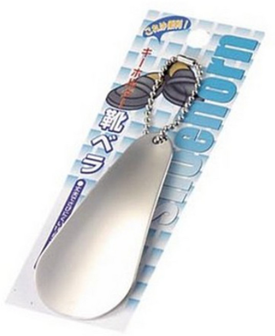 세키카와 스테인레스 미니 휴대용 구두주걱 구두헤라 83mm, 1개, 실버