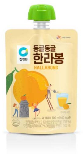 청정원 동글동글 한라봉 100ml 40개 /