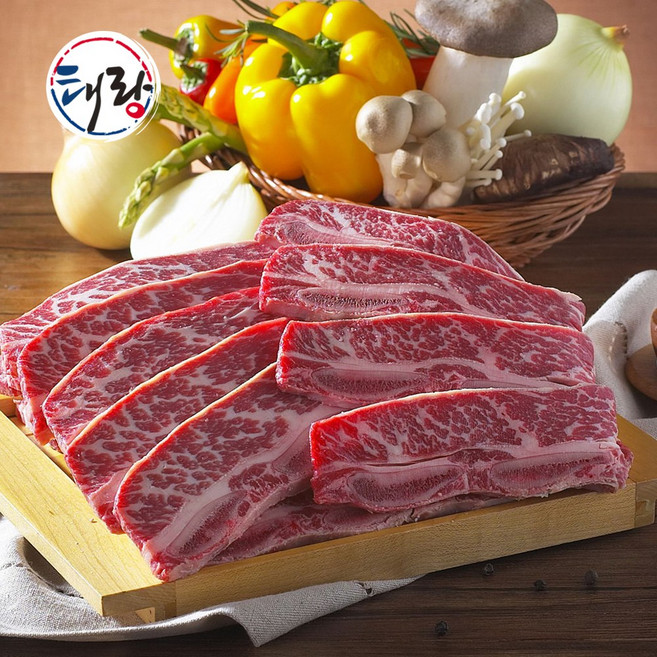 [태랑한우] LA꽃갈비 1.8KG (6 7 8번대 숏립갈비)_초이스등급, 1개