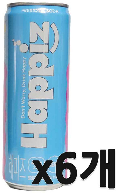 칠성 해피즈 트로피칼 제로, 6개, 355ml