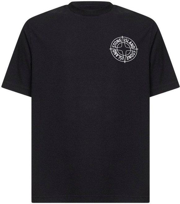 스톤 아일랜드 로고 프린트 티셔츠