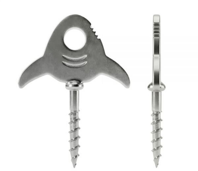 브리즈문 고강도 샤크플러스 스텐 나사 데크 팩 1P 타프 텐트팩 텐트고정, 나사팩1P+사은품(강철비너)