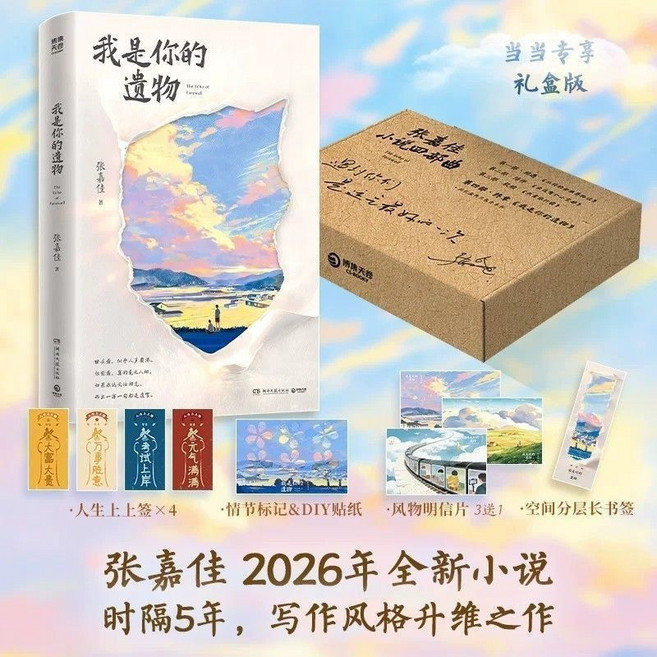 張嘉佳 我是你的遺物 全新小說, 1個, 我是你的遺物（帶飛機盒）贈品齊全