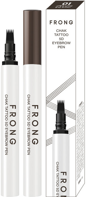 프롱 착타투 5D 아이브로우 펜 10일지속 테스트완료, 2개, 01.그레이브라운