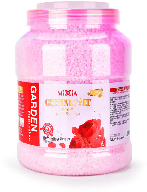 大桶粗鹽沐浴鹽 身體清潔去角質海鹽, 1個, 玫瑰