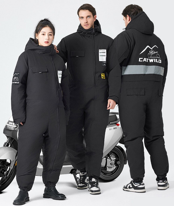 오토바이 방한복 겨울 배달 우주복 라이더 스즈끼복 방한용품, C30 레드