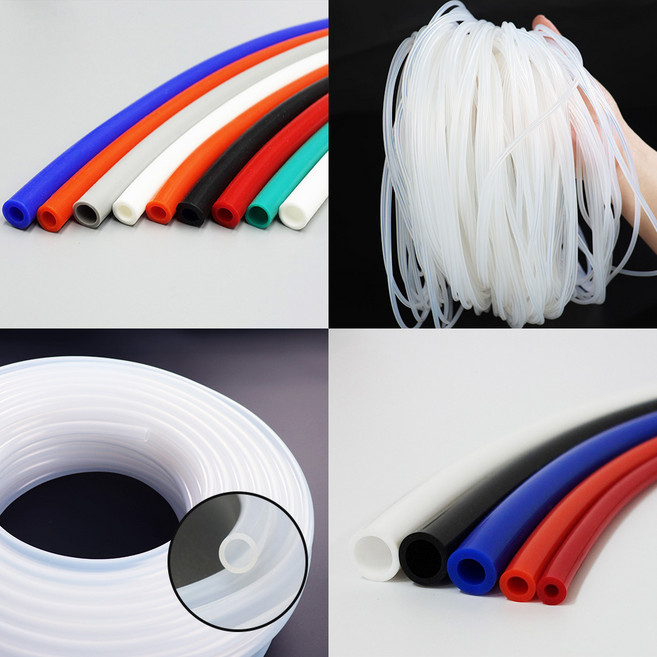 컬러실리콘호스 실리콘튜브 내경1mm부터~내경9mm까지(검정/백색/회색/빨강/청색/그린) 1M, 1개