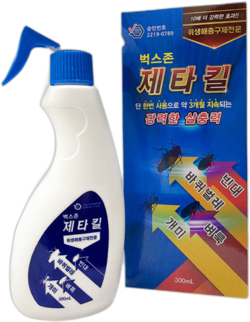 [벅스존 제타킬300ml] 뿌리는살충제 바퀴벌레약 지네 노래기 벼룩 진드기 퇴치제 효과좋은약, 1개, 300ml
