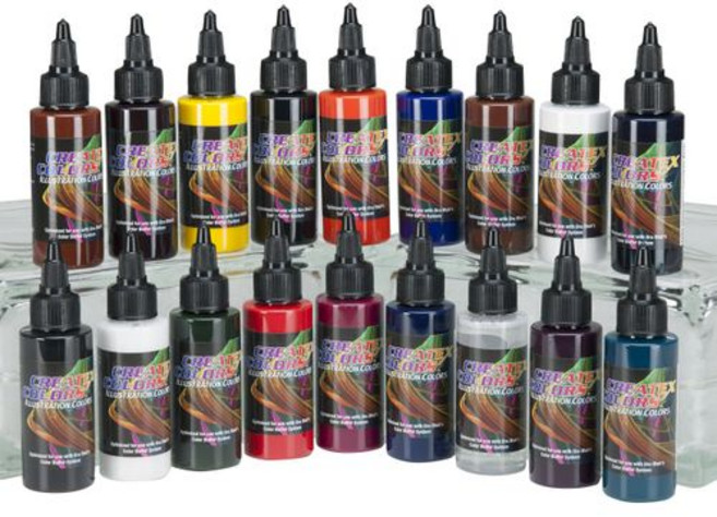 크리에이텍스 컬러 크리에이텍스 일러스트레이션 컬러 휠 세트 59 밀리리터 Createx Colors Createx Illustration Color Wheel Set 2oz., 컬러 휠 2oz. 세트