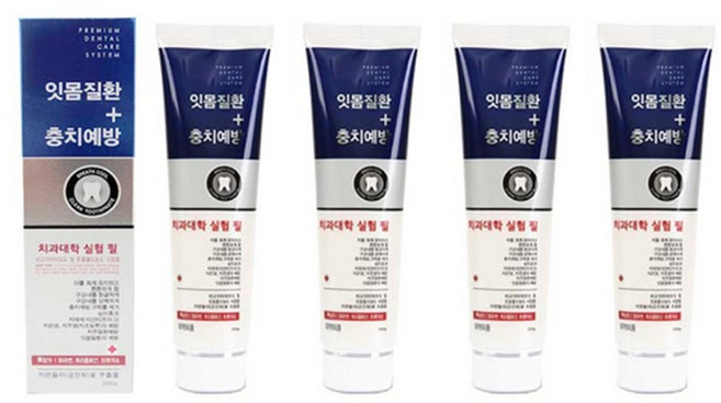 서울대 뉴화인 잇몸질환 충치예방 치약, 200g, 4개