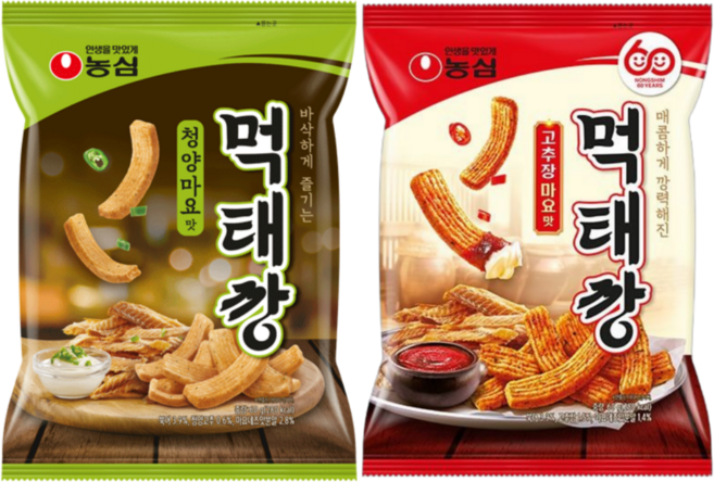 농심 먹태깡 세트(고추장마요맛+청양마요맛), 1세트, 고추장마요+청양마요[1+1]