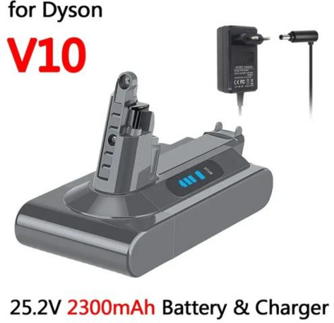 V10 배터리 교체용 배터리 V10 앱솔루트 플러피 사이클론 V10 배터리 충전기 SV12 6800mAh 100Wh 신제품, 1) 1 battery charger, 1개