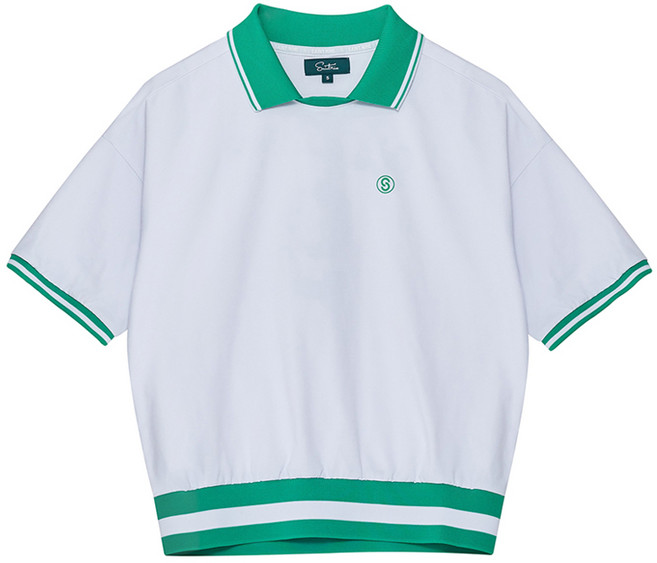 [세인트나인] 여성 버디 카라 블루종 반팔 티셔츠