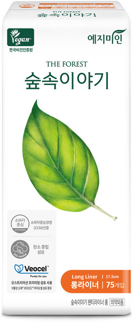 예지미인 숲속이야기 비오셀 롱 라이너 75P X 1팩, 75매입, 1개