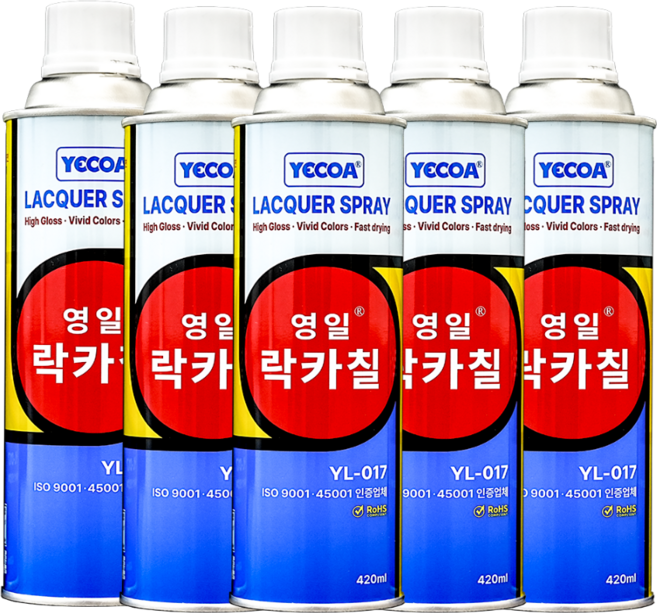 영일 락카 페인트 스프레이 27 전색상, 금색 341, 420ml, 1개