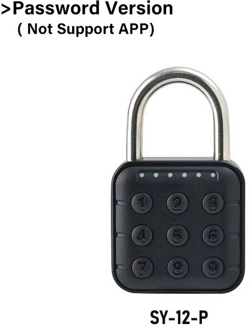 전자 잠금 장치 Tuya 블루투스 지문 자물쇠 디지털 수하물 임시 암호 원격으로 IP67 감압 장난감, [03] Password, 03 Tuya Password